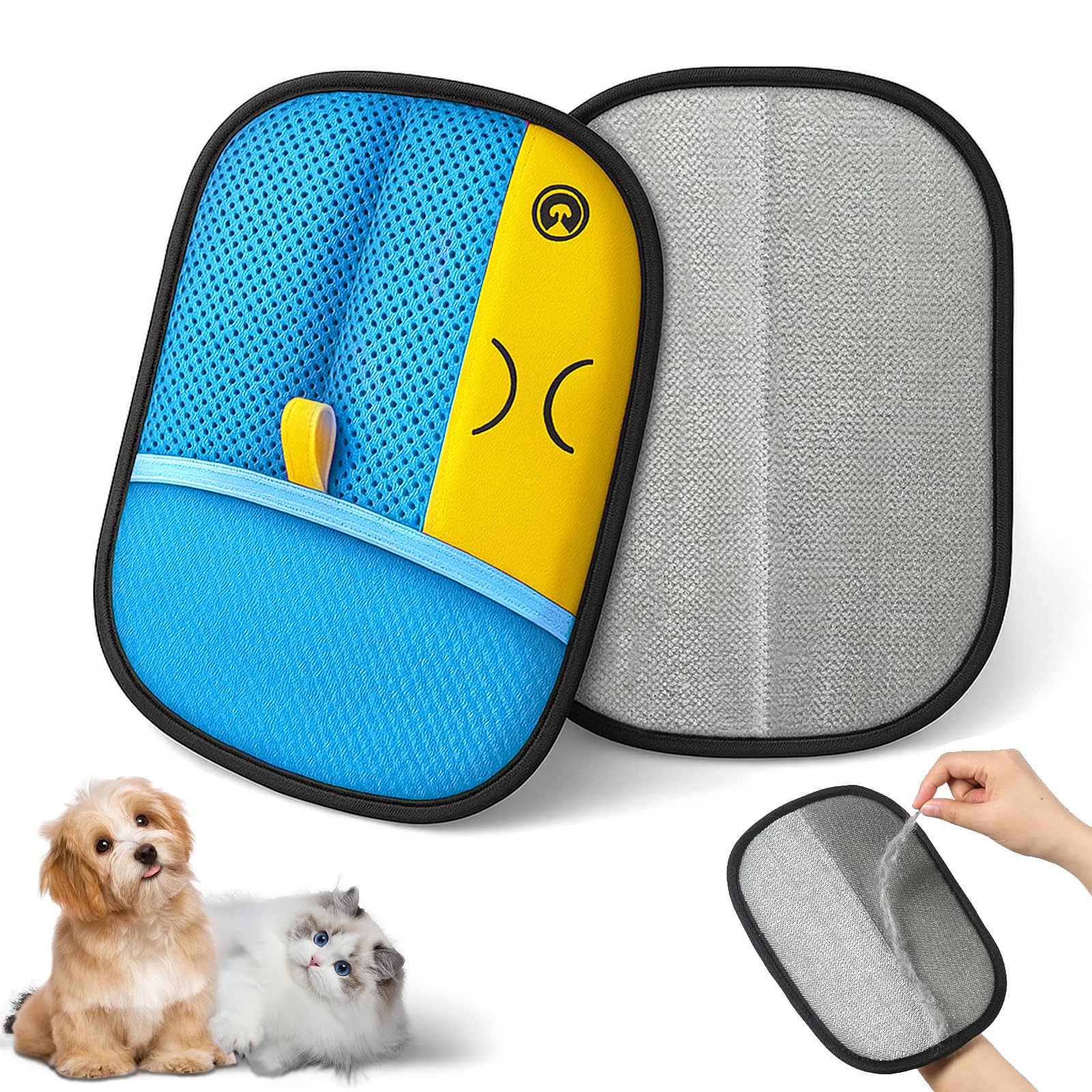 Stop Pet Hair Chaos: Woyuosn Reusable Pet Hair Remover Gloves with Electrostatic Lint Removal for Furniture & Clothes