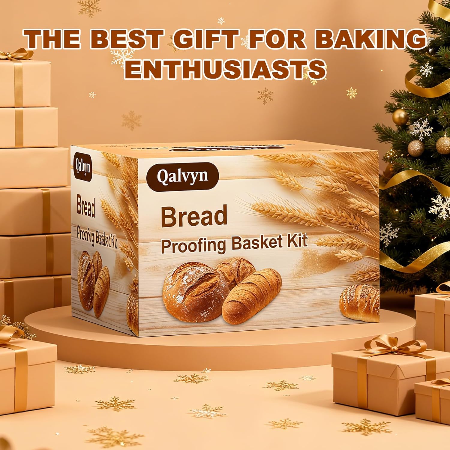 Sourdough Starter Kit,Sourdough Bread Baking Supplies, 9" Round and 10" Oval Banneton Bread Proofing Basket Set with Sourdough Starter Jar, Sourdough Bread Making Kit Valentine's Gifts for Women Wife - Image 7