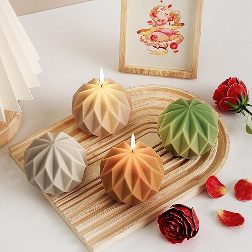 Miniatura 7 de Molde de bola de diamante, molde de vela de bola, molde de fundición de resina en forma de diamante, moldes de silicona para velas para decoración