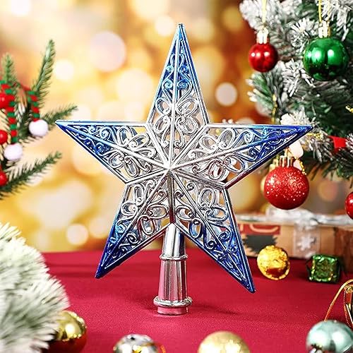 Miniatura 7 de Soochat Decoración para árbol de Navidad con purpurina para árbol de Navidad, decoración de estrella de Navidad, adornos para decoración del hogar,