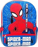 Vista 4 de Fast Forward Mochila desplegable con licencia para niños de 16 pulgadas con lonchera (Spiderman-azul)