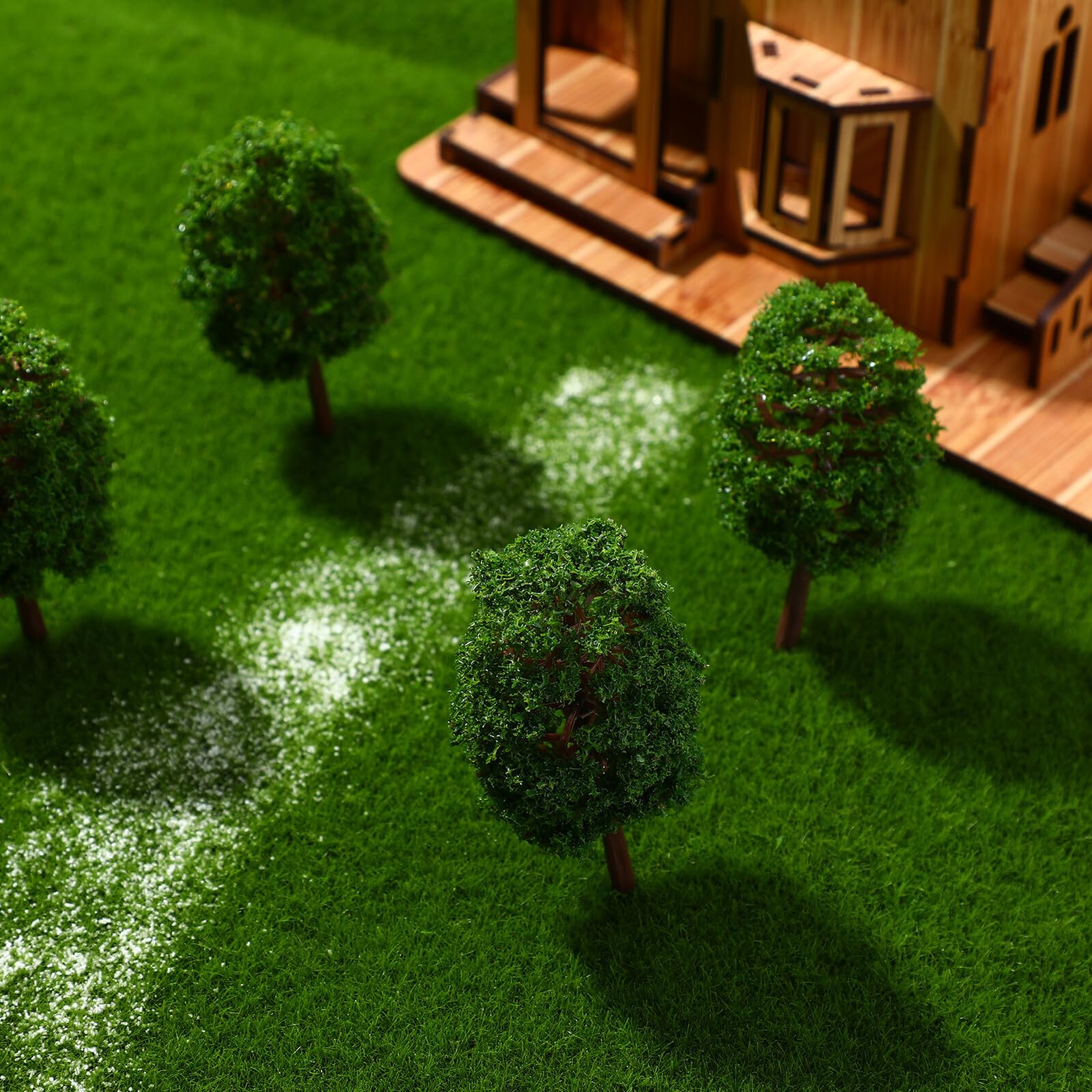 Mini Arbre Artificiel Vert pour Maquette, Lot de 20 Pièces 1: 100