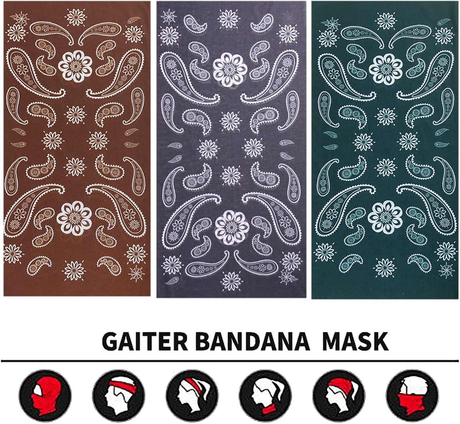 Neck Gaiter Face Cover Bandana Mask Scarf, Breathable Sun& Dust-proof for Cycling Running Fishing Hiking image 4