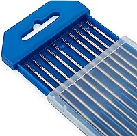 Vista 10 de Midwest Tungsten Service Electrodos de soldadura TIG de tungsteno paquete de 10 unidades (azul - 2% lantanado (WL20/EWLa-2), 5 piezas 1/16 pulgadas