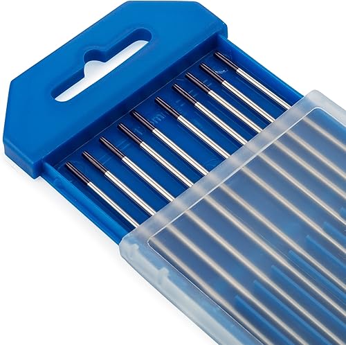 Miniatura 10 de Midwest Tungsten Service Electrodos de soldadura TIG de tungsteno paquete de 10 unidades (azul - 2% tungsteno lantanado (WL20/EWLa-2), 3/32 pulgadas)
