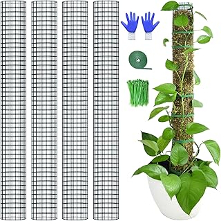 4 Pack Metal Moss Pole, 40" Moss Poles for Plants Monstera, Stackable Sphagnum Moss Pole for Plants Work with Sphagnum Moss(4 Pack 40")