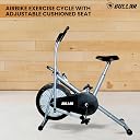 Bullar Air Bike Exercise Cycle with Moving/Stationary Handles, Adjustable Resistance with Cushioned Seat & Back Support, Max User Weight 100 Kg (Grey & Black (Air Bike with Moving Handles)) gallery image