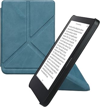 kwmobile Cover for Kobo Clara 2E / Tolino Shine 4 Case - Slim PU Leather eReader Cover with Stand and auto Sleep funktion - Petrol