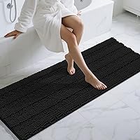 Vista 125 de Yimobra Tapetes de baño lavables, de chenilla súper suave y absorbente, para suelo y alfombra, de secado rápido, antideslizante, para bañera y Beige