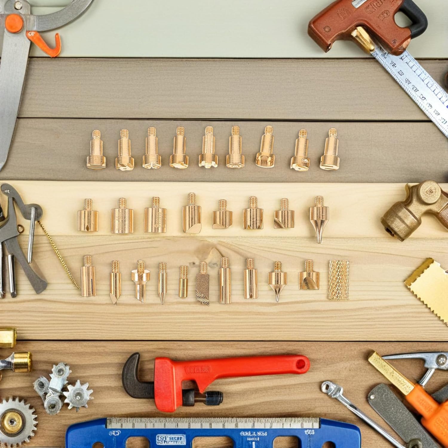 TIDTALEO 55pcs Woodburning Tips and Metal Engraver Tool Set for Wood Pyrography, Carving Bits Kit with Replacement Soldering Iron Heads for Wood Sculpting and Engraving Crafts
