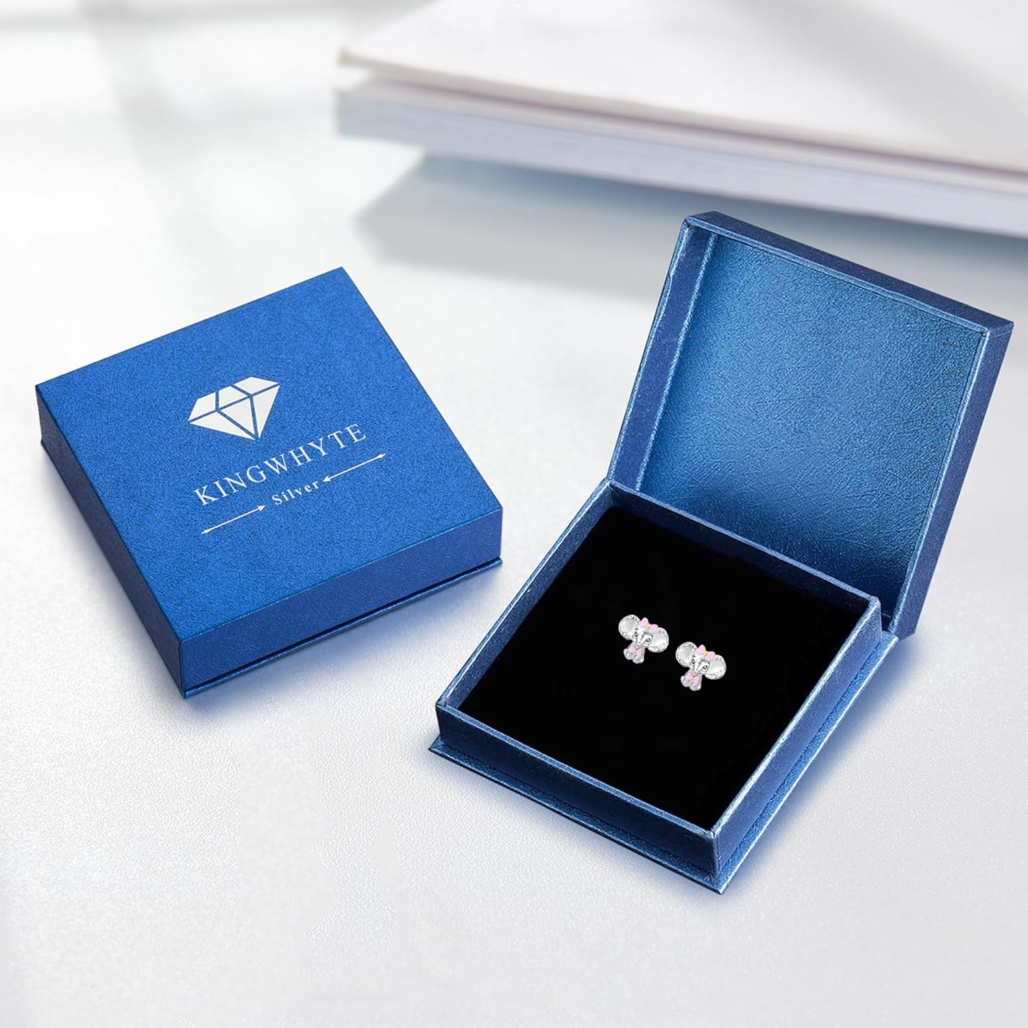 KINGWHYTE Animal Stud Earrings 925 Sterling Silver Axolotl Sloth Elephant Dinosaur Monkey Earring Hypoallergenic Jewelry Birthday Gifts for Women Mom Daughter Animal Lovers - Image 7