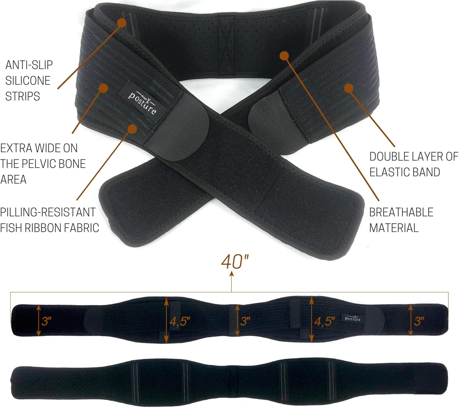 Vriksasana Si Belt for Men and Women That Treat Sciatica, Including Pelvic, Back and Leg Pain Nerve Pain, Stabilize Sacroiliac Joint | Trochanter Brace | Anti-Slip and Pilling-Resistant (REGULAR SIZE)
