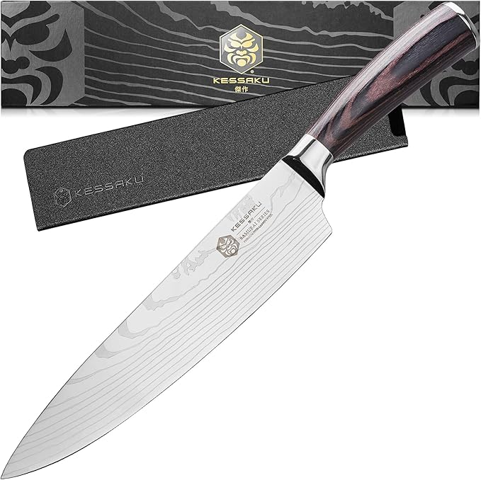 KESSAKU Chef Knife 8 inch Samurai Series Razor Sharp