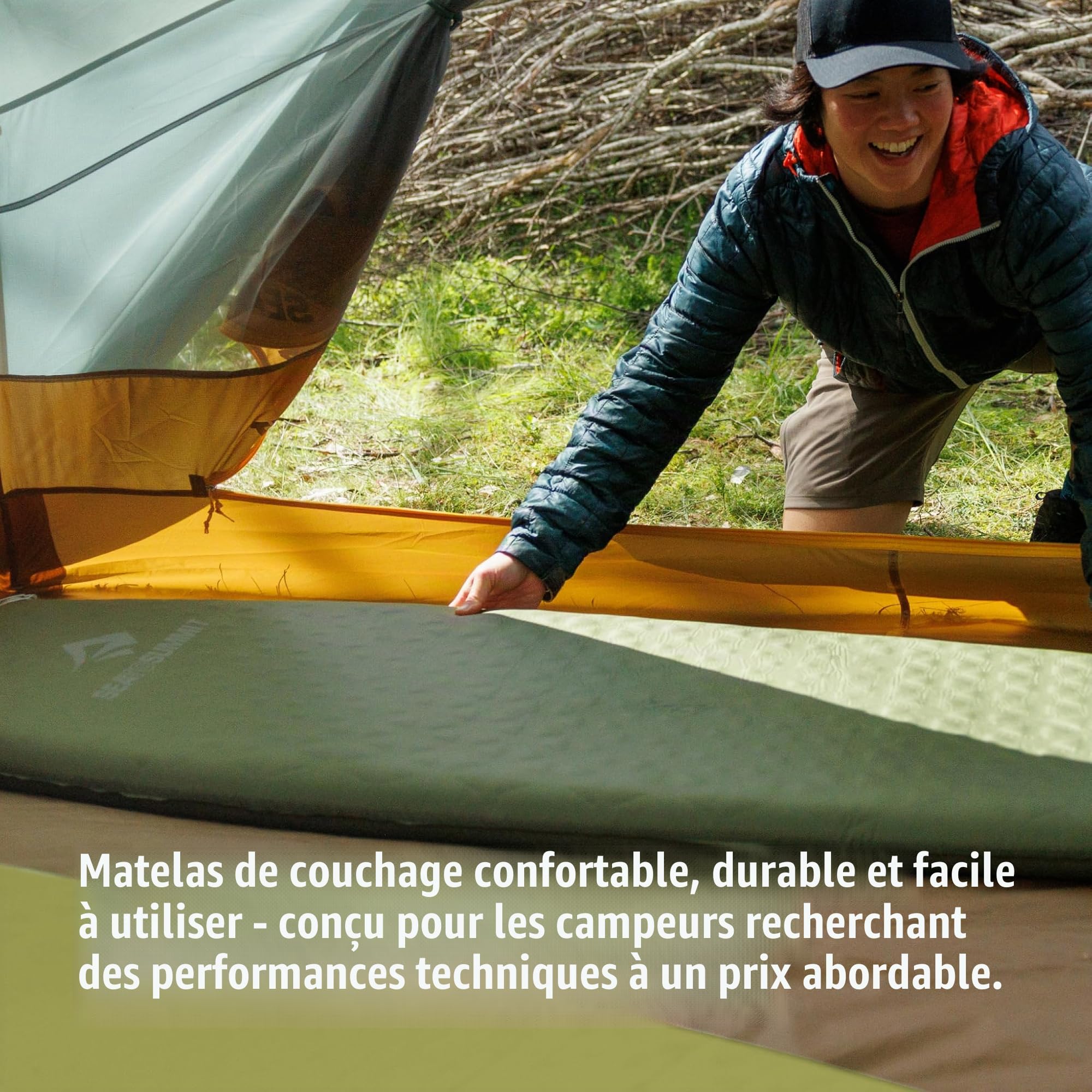 Sea to Summit Camp Plus Tapis de couchage autogonflant en mousse pour camping Rectangulaire Standard 182,9 x 64 x 6,6 cm