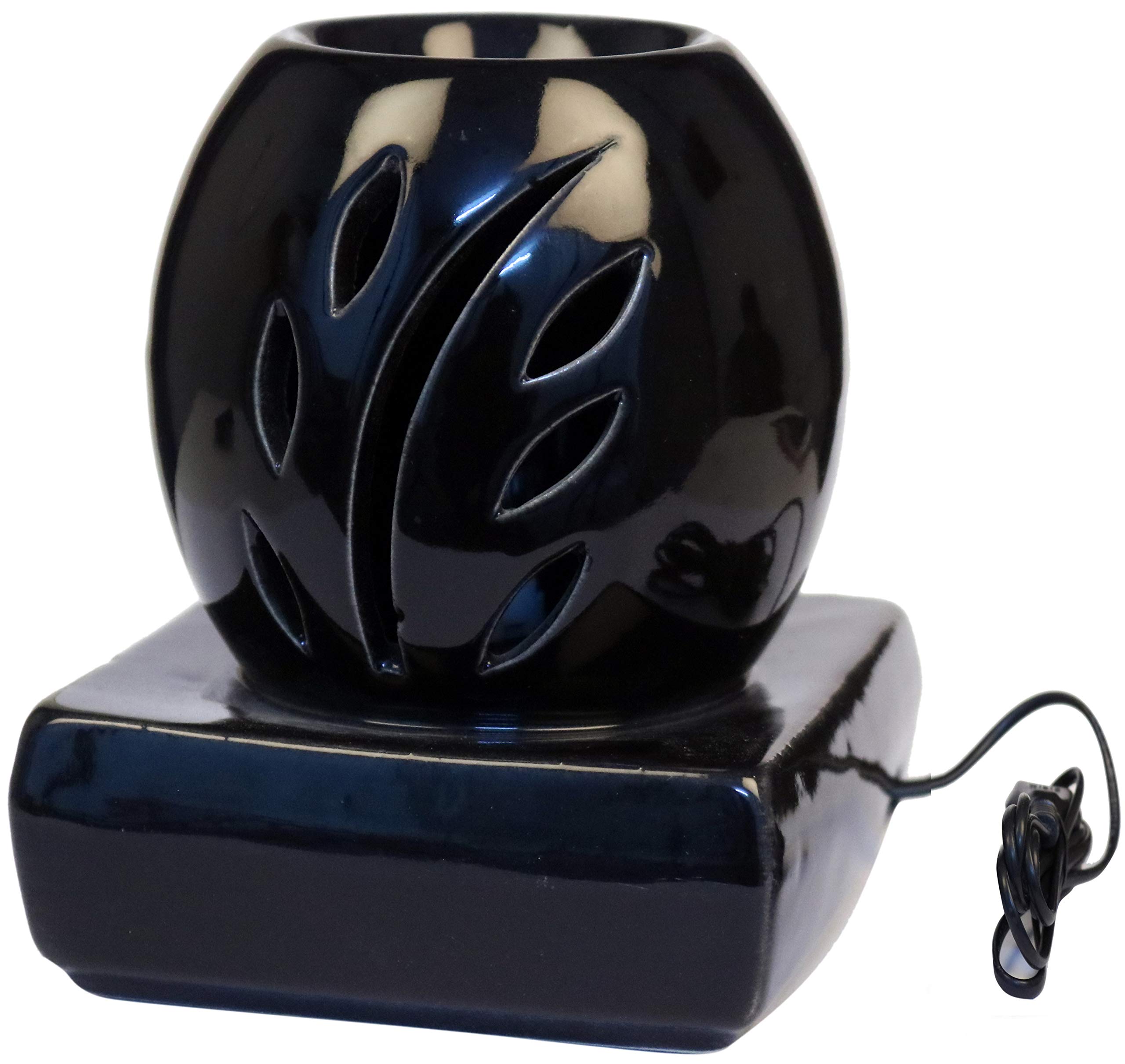 RAJ ROYAL Black Oval Shaped Ceramic Electric Aroma Diffuser for Home