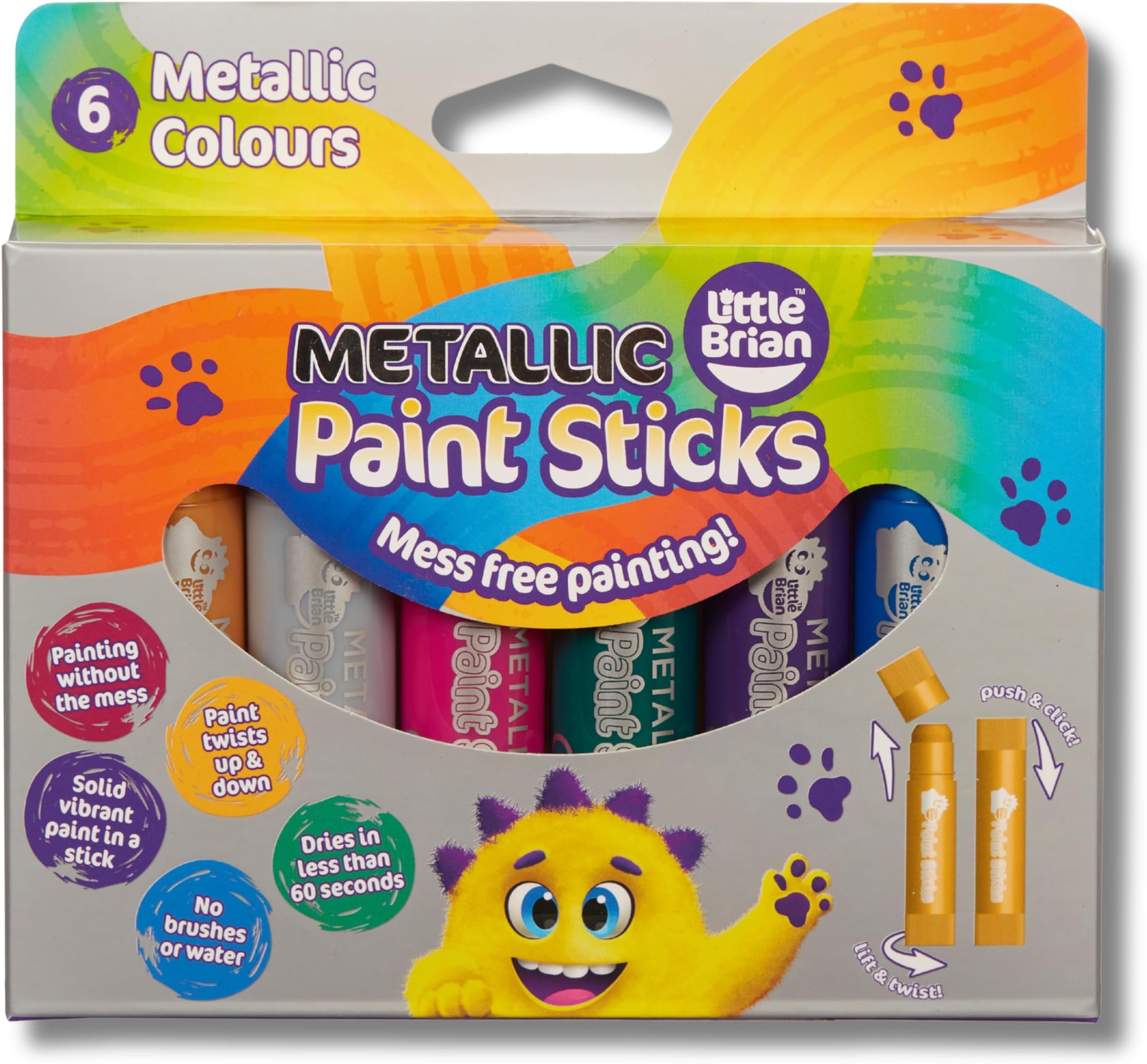 Lbps10ma6 Metallic Colours Paint Sticks (Pack of 6)