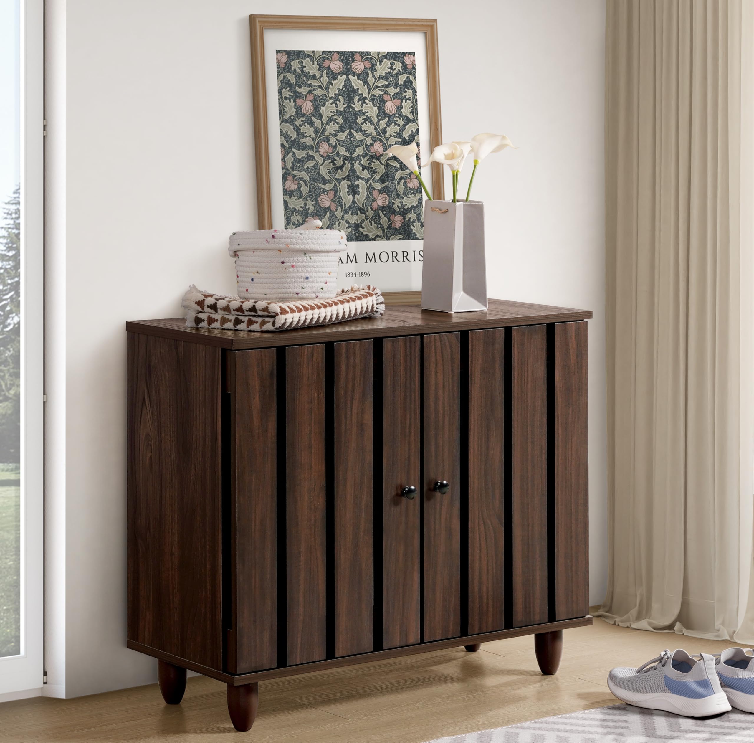 DeckUp Minang 2-Door Engineered Wood Shoe Rack (Walnut, Matte Finish)-picture-13