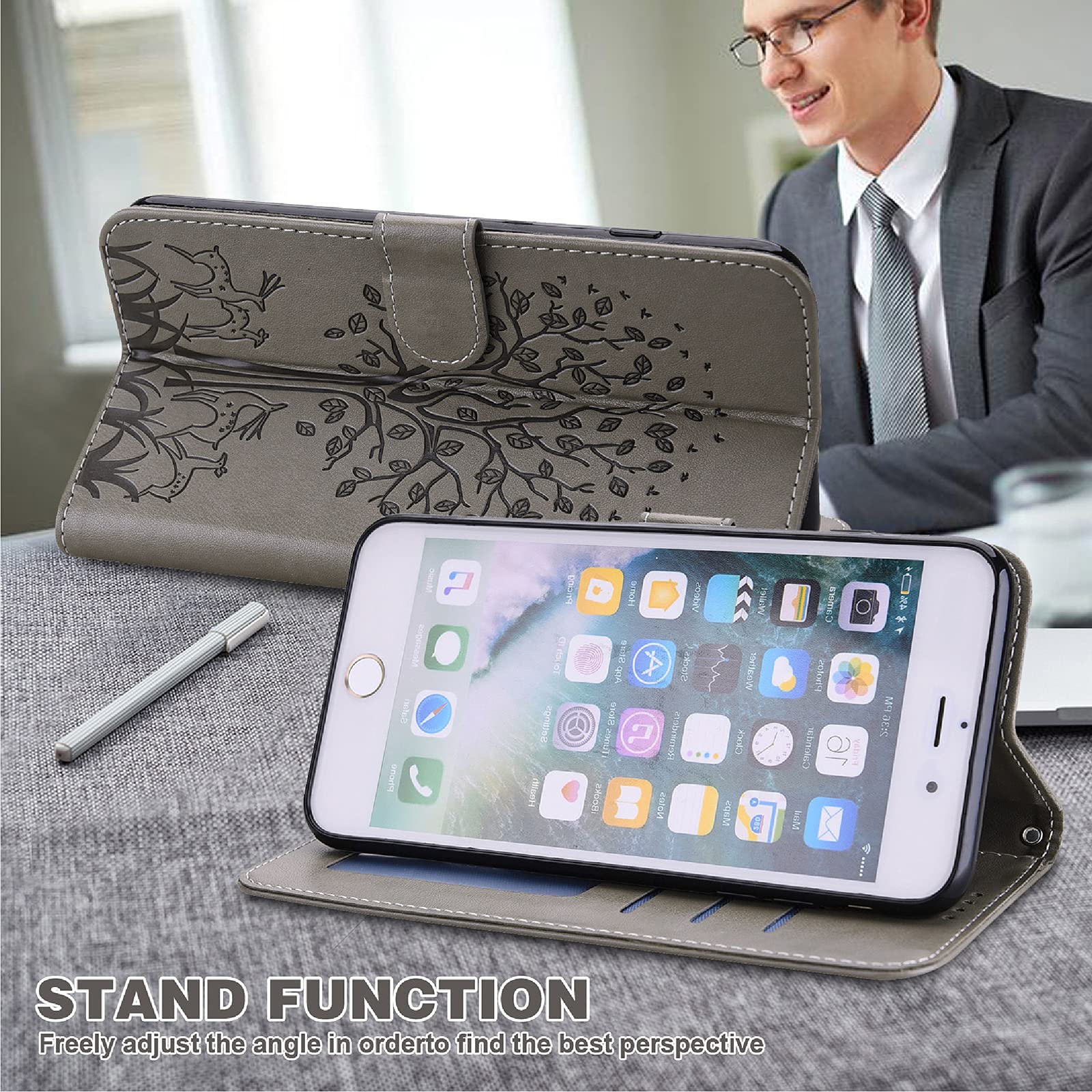Motorola Moto G30/G20/G10 Hülle – Leder-Look Flip Case Mit Kartenfächern & Standfunktion