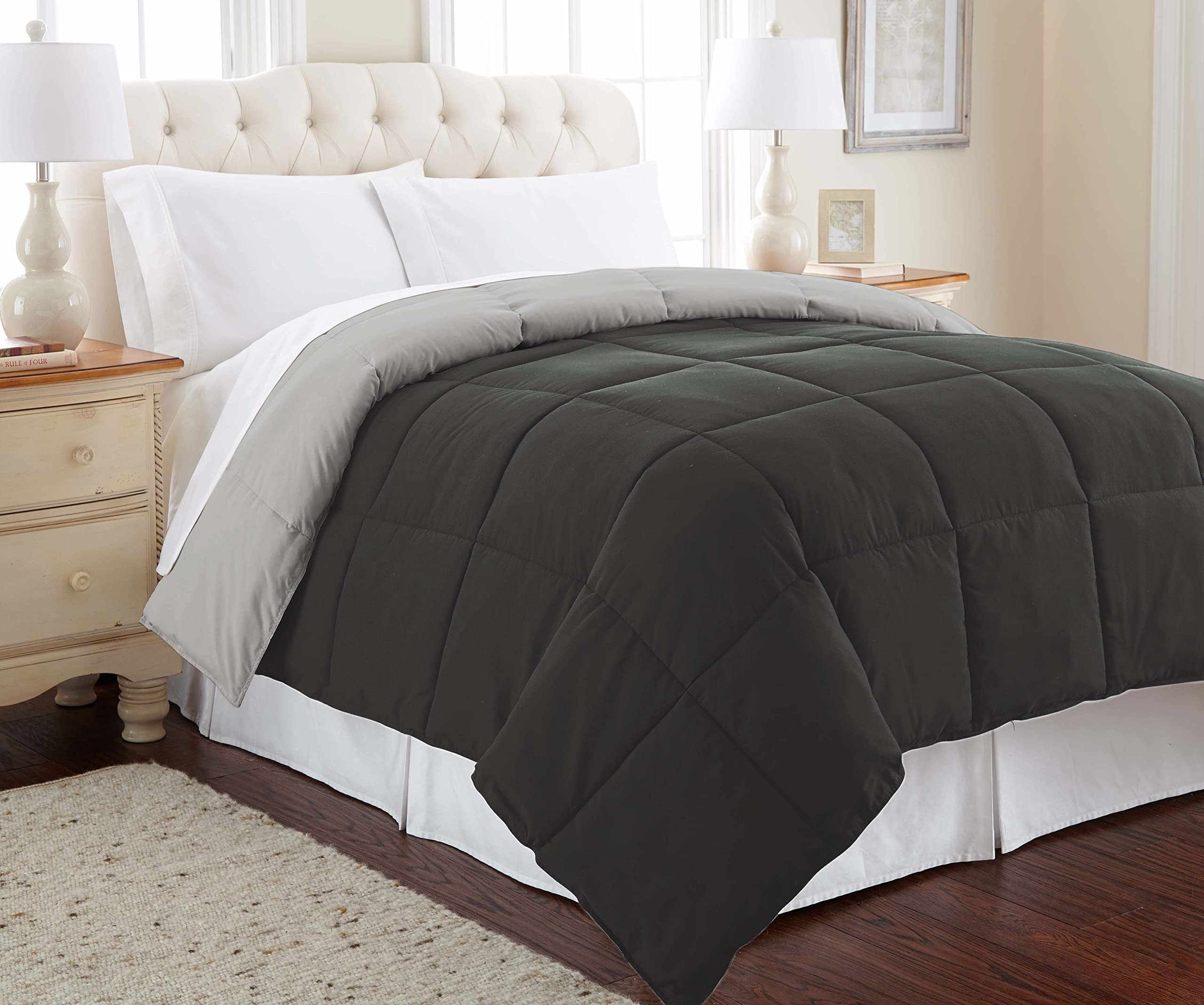 Modern Threads Down Alternative Microfiber Quilted Reversible Comforter
