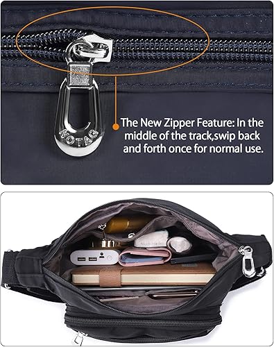 Vista 4 de Bolso bandolera impermeable para mujer, bolso bandolera de nailon, casual