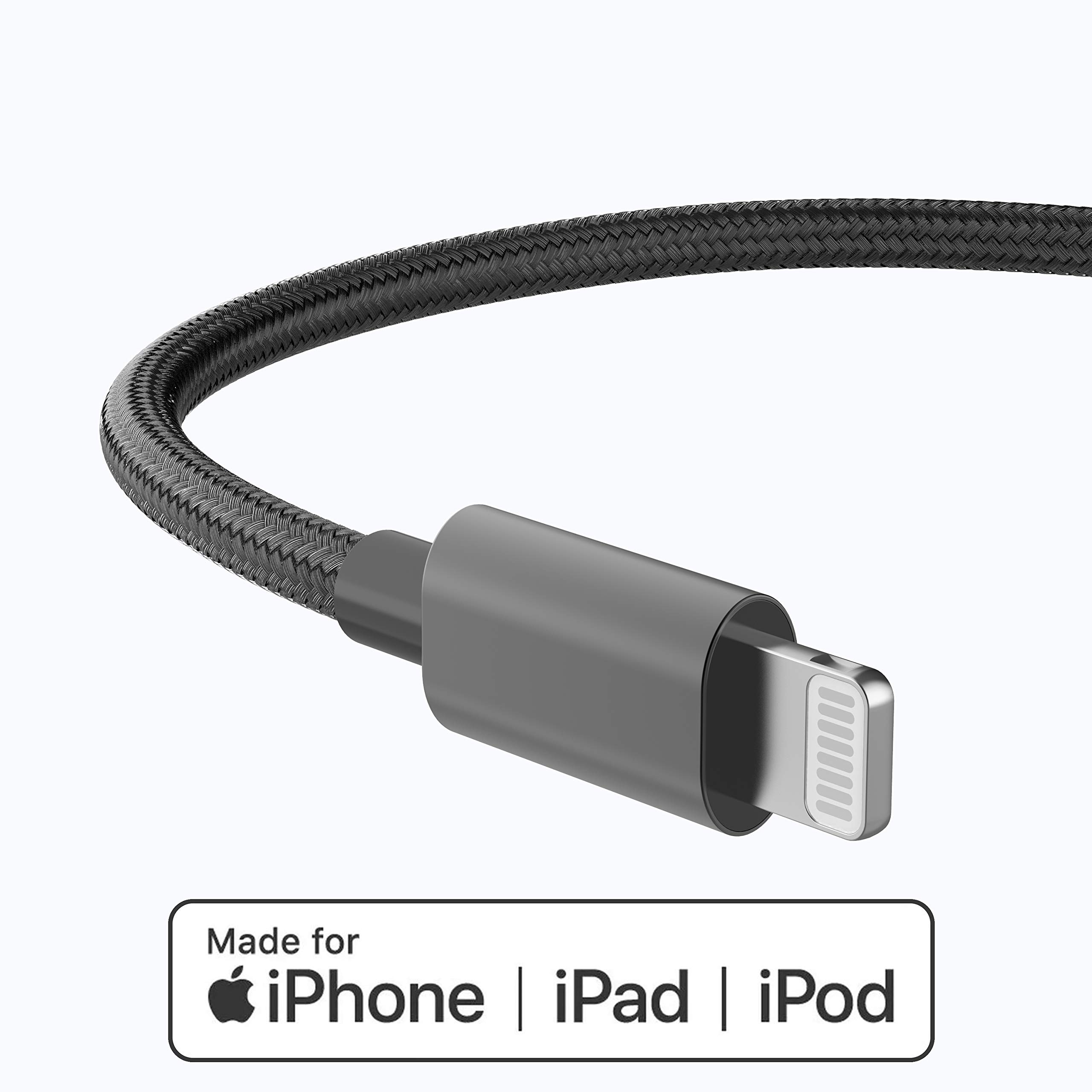 Apple MFi certificato USB C a Lightning cavo da 4 FT caricabatterie/sincronizzazione per iPhone X/XS/XR/XS Max / 8/8 Plus, (per uso con caricabatterie di tipo C) 1,2 m (nero)