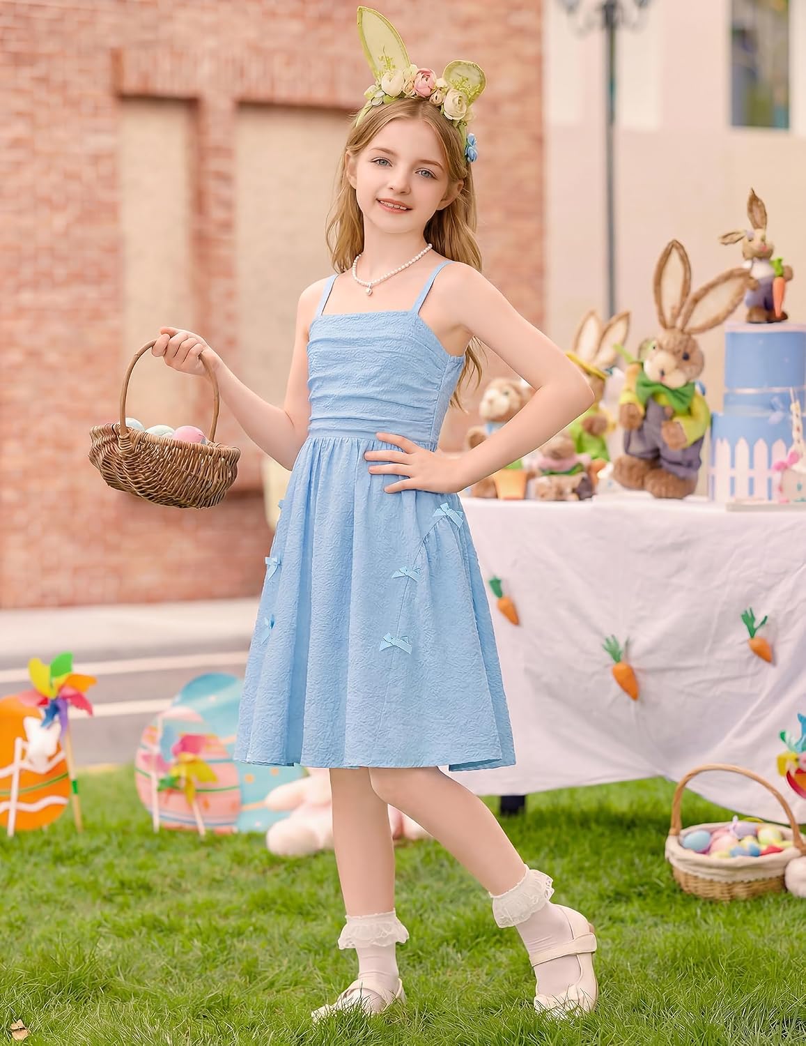 Girls Summer Dress Sleeveless Cami Dresses for Girls 4-12Y image 5