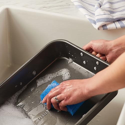 Miniatura 8 de Farberware Bakeware - Tostador de acero antiadherente con estante plano 11 x 15 pulgadas color gris