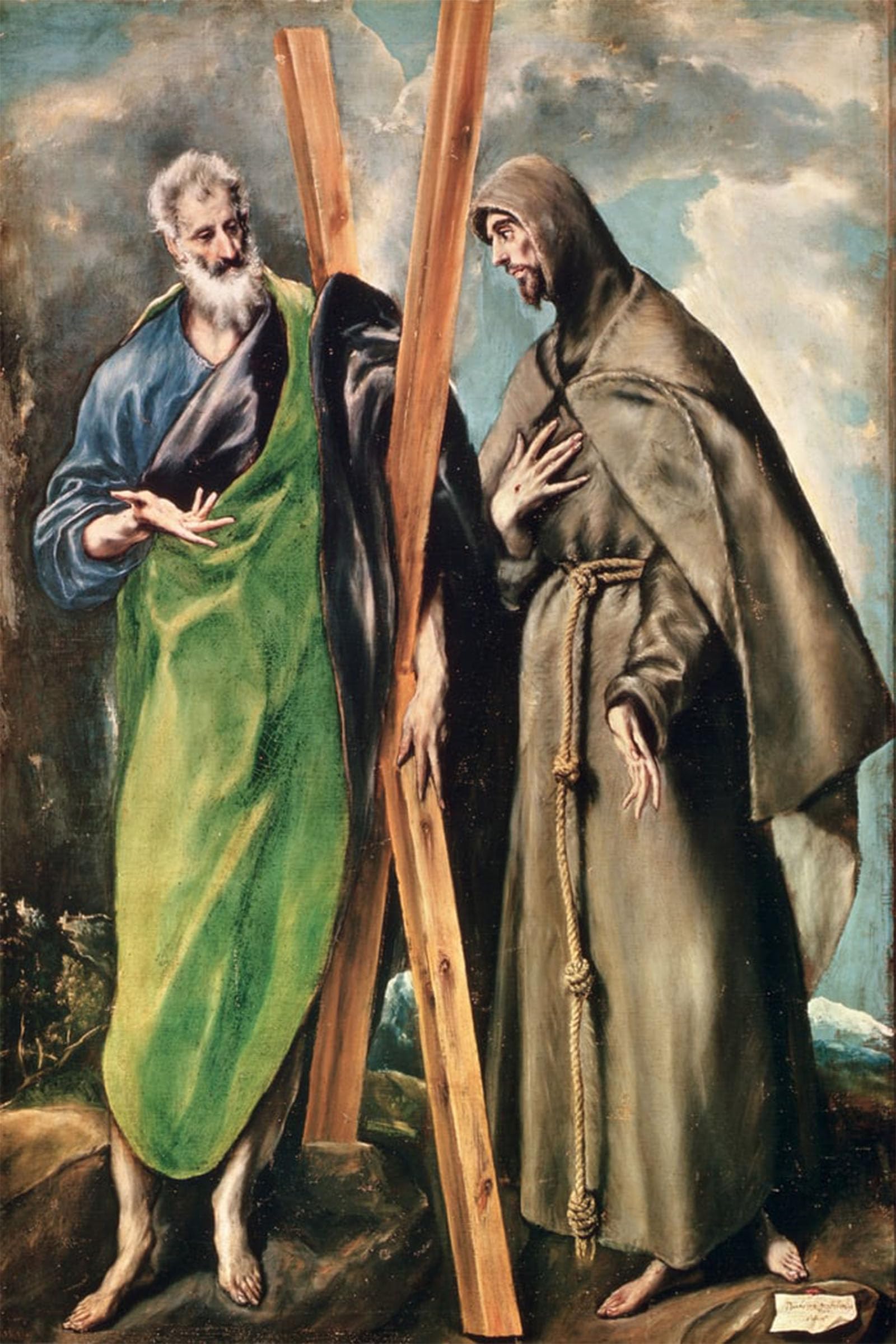 POSTERIIk Vintage Art Print Images Pictures Print Ss Andrew and of Assisi by El Greco Modern Colour Posters for Office Home Decor 60x90cm