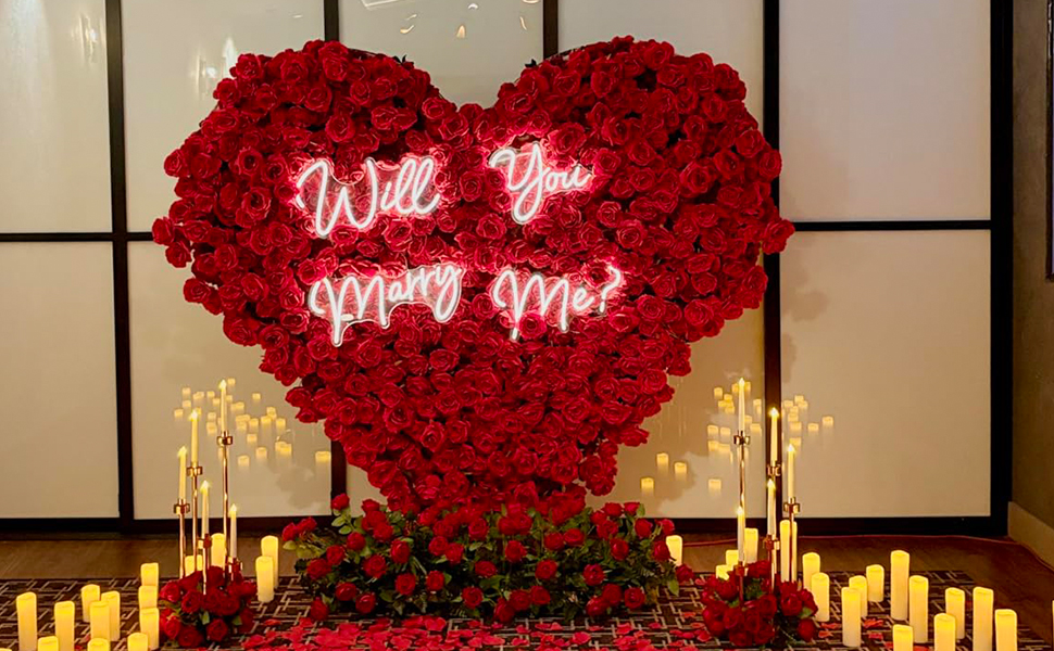 Super Large Neon Signs Will You Marry Me for Wedding Proposal
