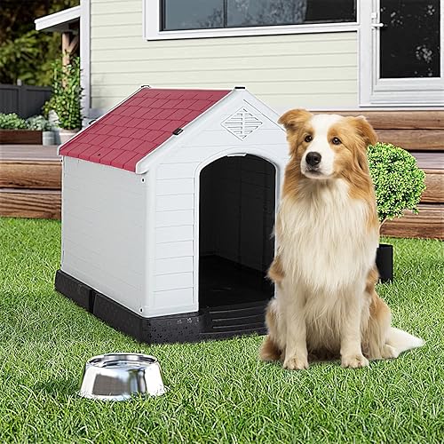 Miniatura 7 de Casa para perros para interiores y exteriores, resistente a la intemperie y al agua, para perros pequeños, medianos y grandes, casa para perros de