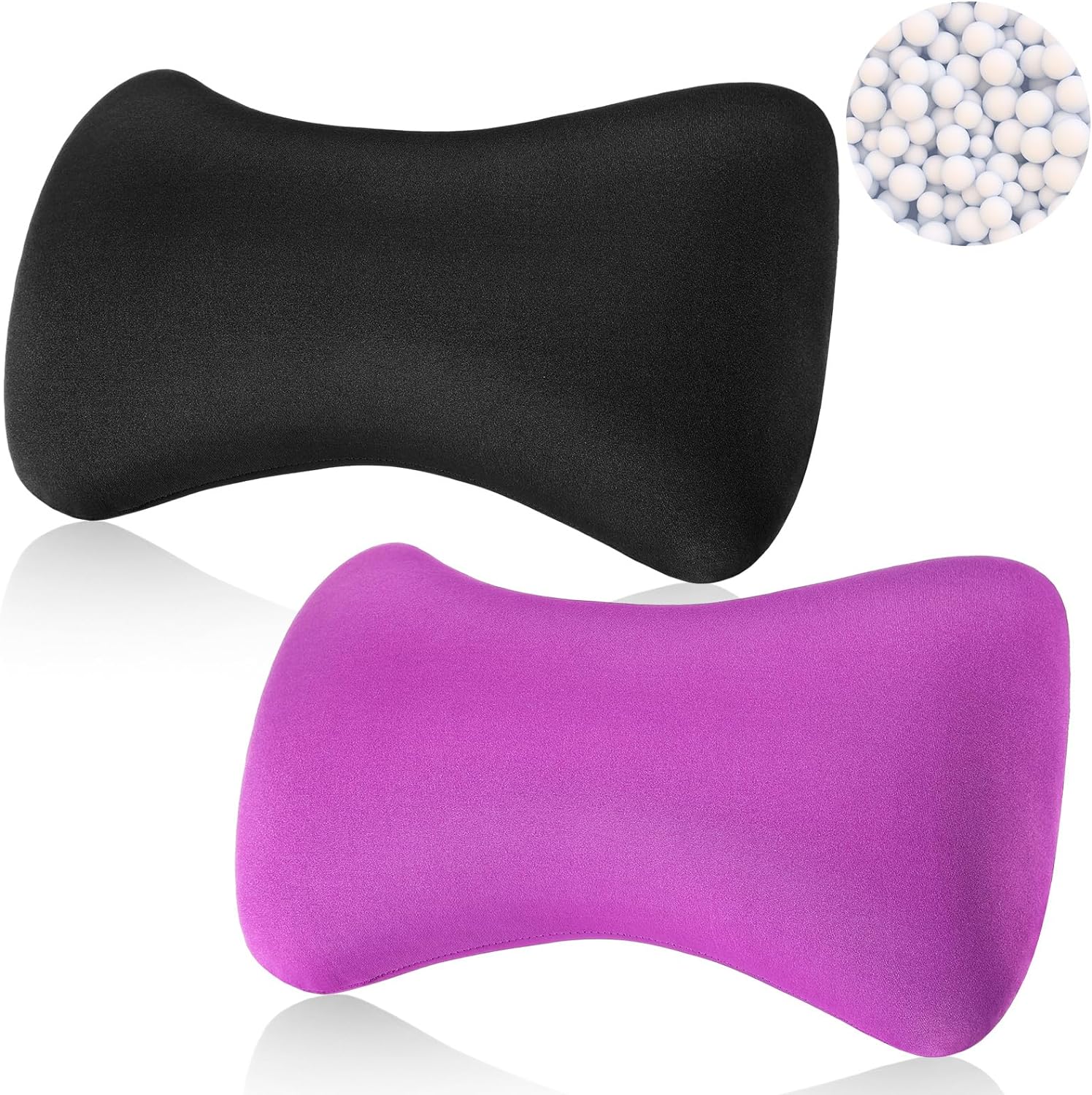 Thyle 2 Pack Microbead Neck Pillow 15 x 8 x 2'' Bone