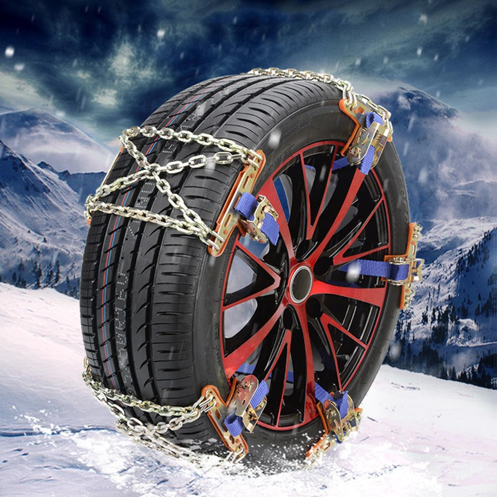 Catene antiscivolo per pneumatici auto, Catene per pneumatici in acciaio, Catene di pneumatici per tosaerba, Catene per pneumatici da neve, Catene per pneumatici per auto, Catene per pneumatici per