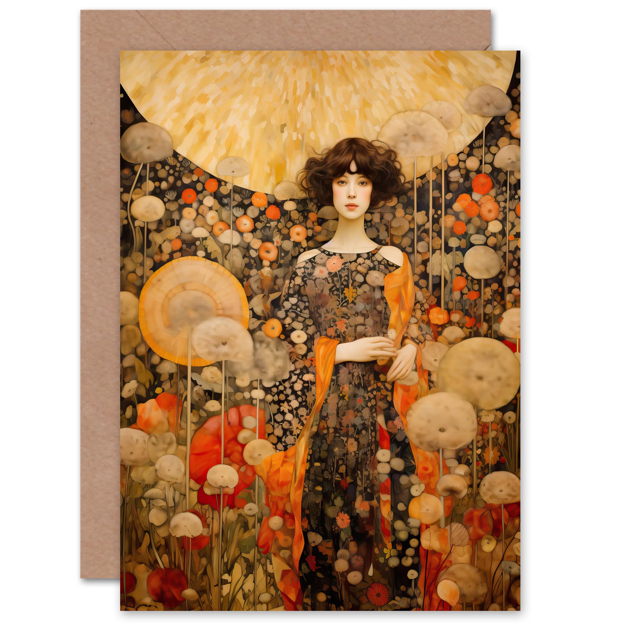 The Girl in the Dandelion Dream for Wife Her Birthday Blank Greeting Card