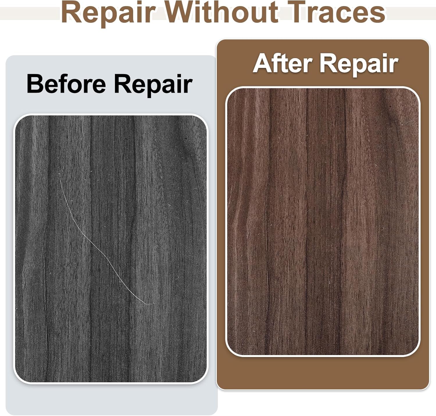 uxcell Furniture Markers Touch Up, 3pcs Furniture Repair Kit Wood Filler Sticks Wood Markers for Scratches Wooden Floor Table Cabinet Laminate Frames, Bamboo