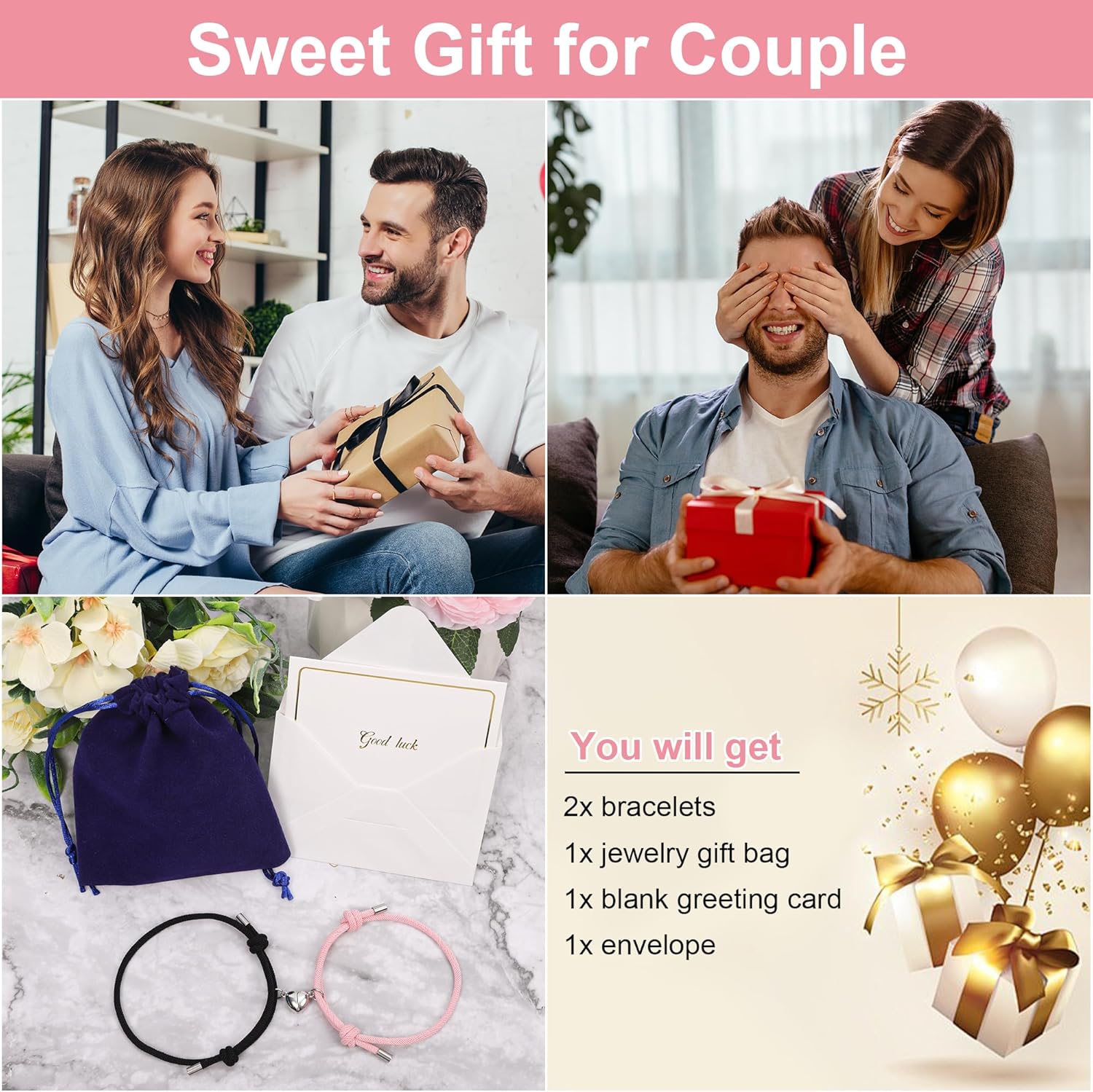 Couple Matching Bracelets for Bf And Gf, Best Friend Bracelet,Stretch Adjustable Braid Rope Bracelets Jewelry for Him and Her - Image 2