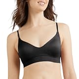 Women&apos;s M Rib Seamless Bralette&comma; Soft Wireless Pullover Bra&comma; Convertible Straps