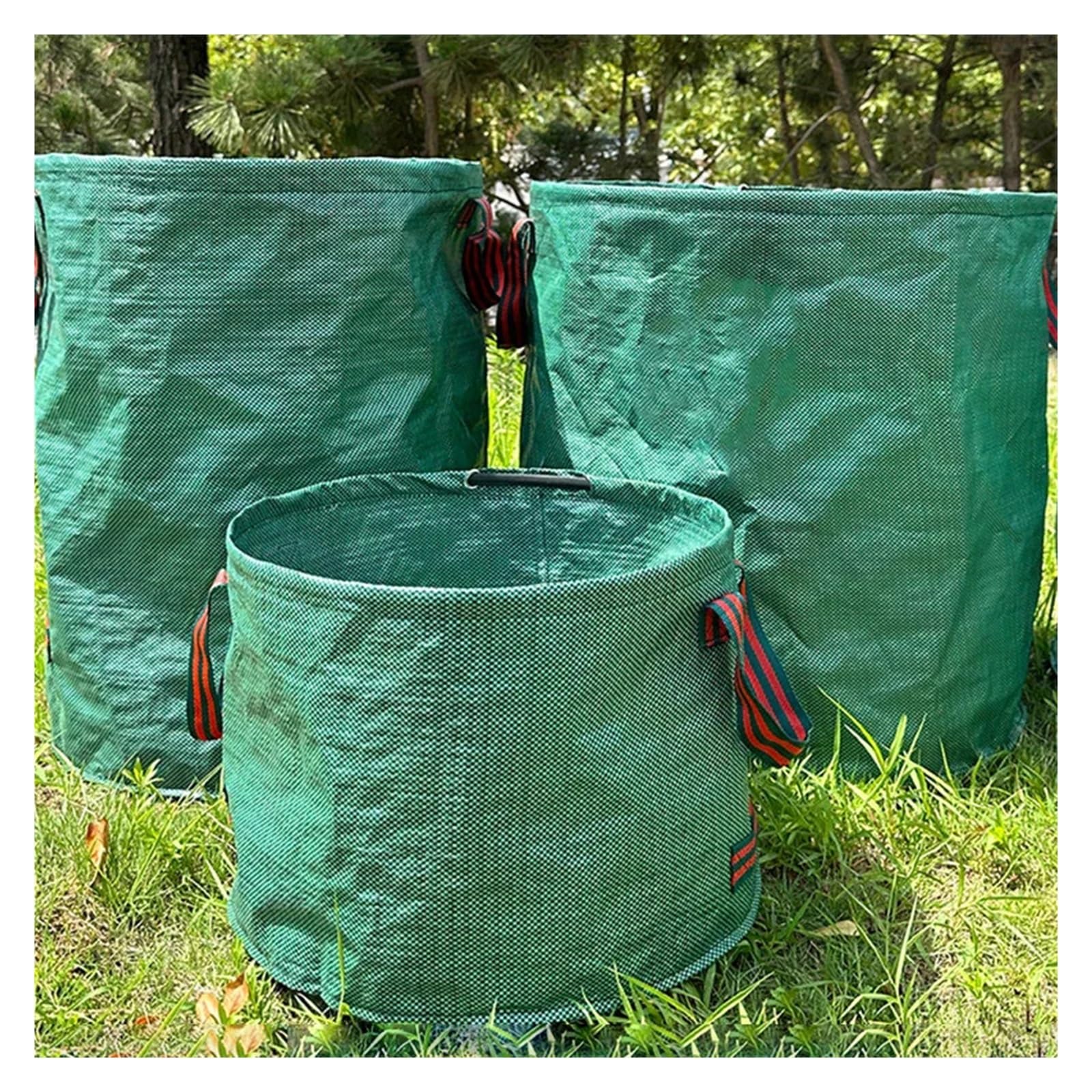 Bolsas de jardín reutilizables gran capacidad 60L-500L - Contenedor almacenamiento sacos hojas for limpieza jardines(A7)