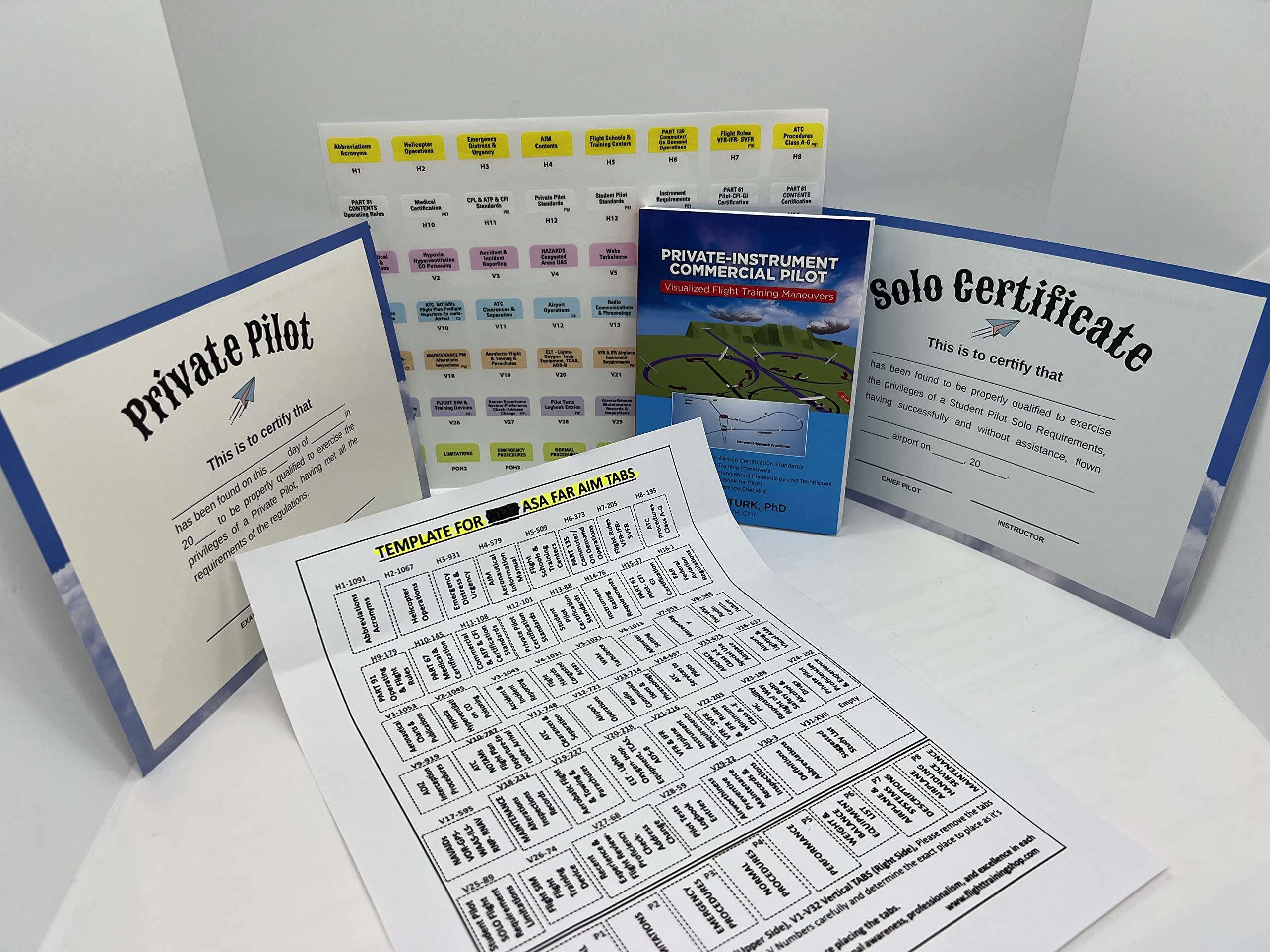 2025 Far/Aim and POH Tabs (All In One), including all training stages, Plus Private Pilot Oral Exam Study Guide Poster & Colorful Stickers