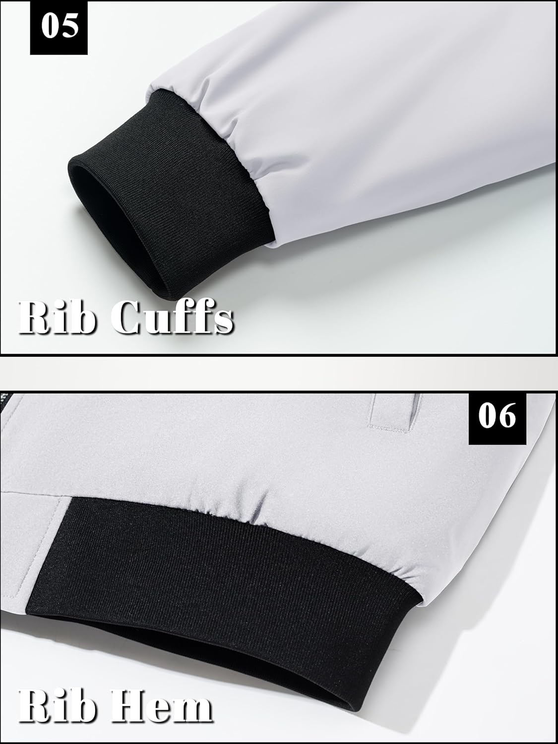 TACVASEN Men's Bomber Jackets Full Zipper Spring Fall Jacket Windproof Water Resistant Winter Warm Padded Coats - Image 7