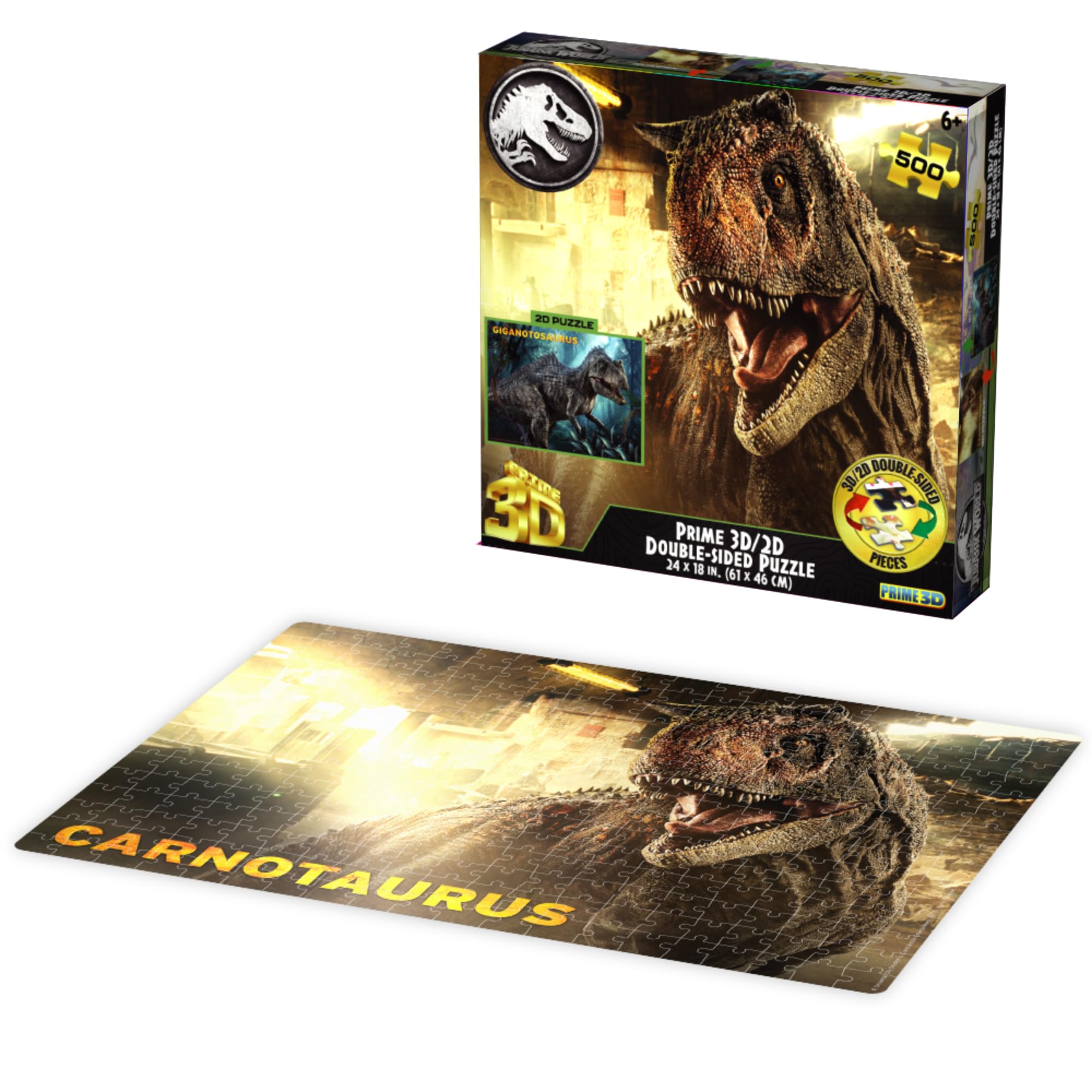 Amazon.com: Prime 3D Universal Jurassic World, 500-Piece 3D/2D