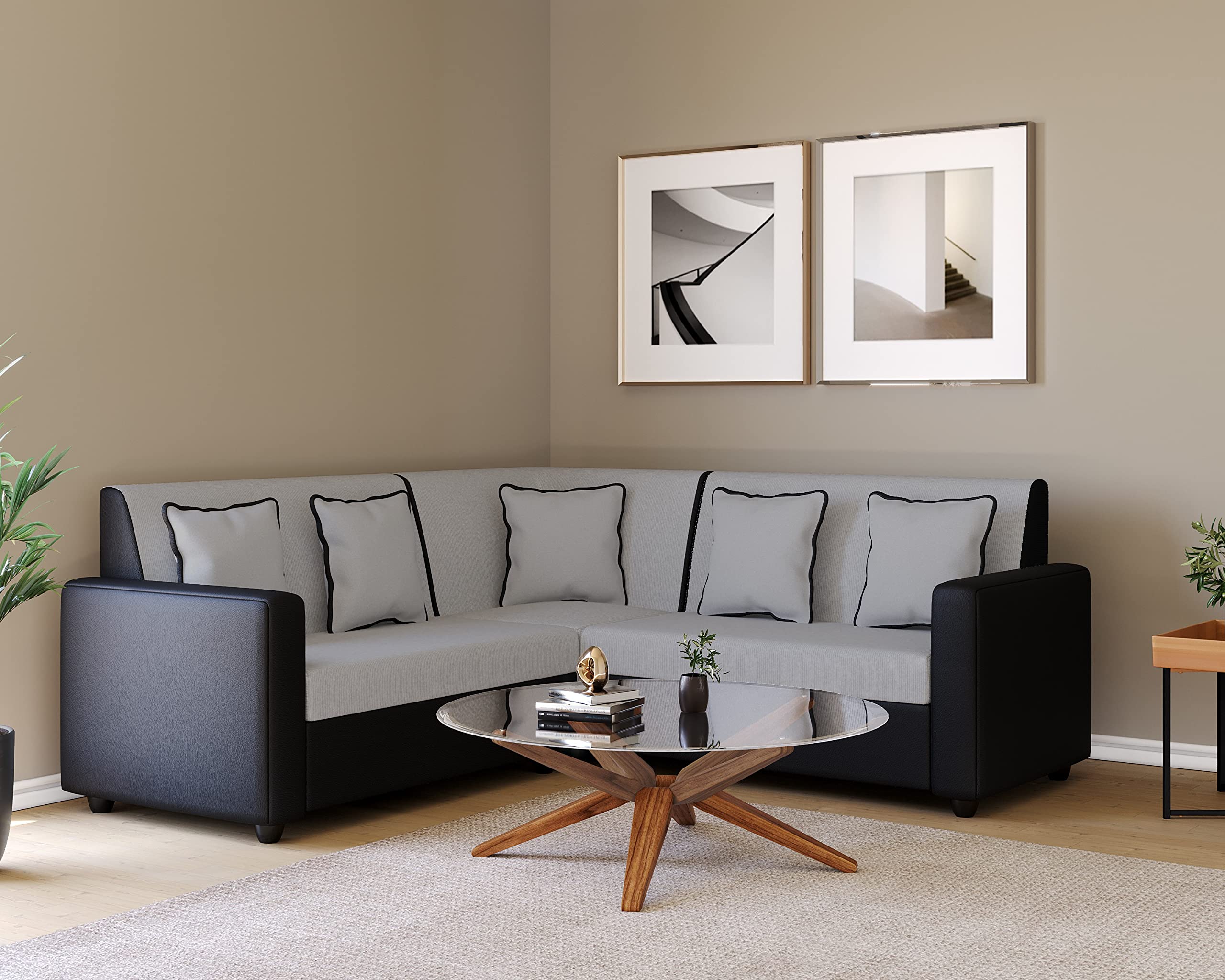 WESTIDO Berger Fabric 5- to 6-Person Sofa (Finish Color - Black Grey, Diy(Do-It-Yourself))|1 Year Warranty (B0C3RLK4KK) Amazon Price History, Amazon Price Tracker