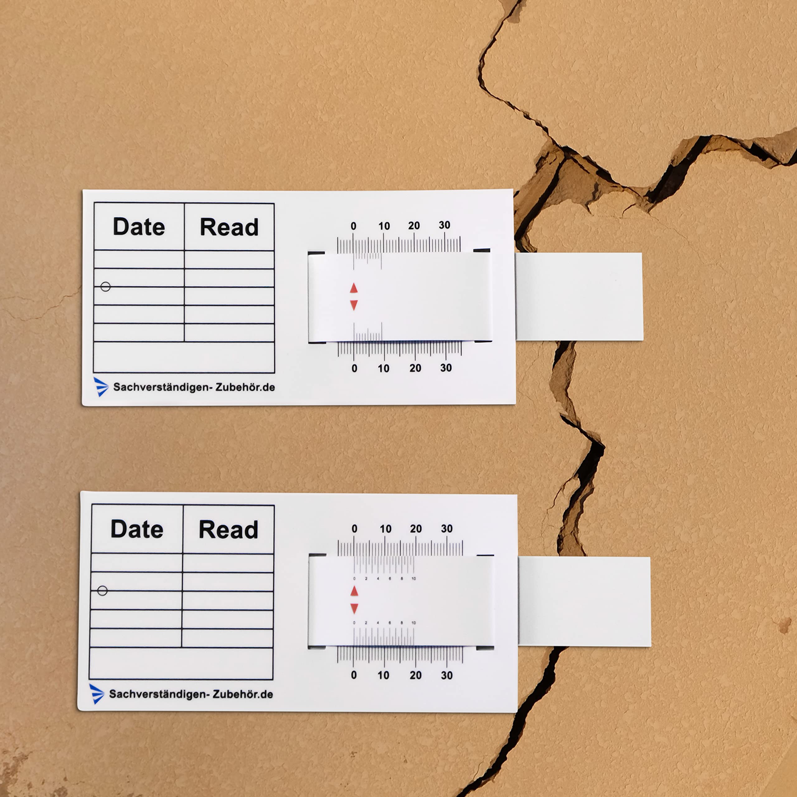 Expert Accessoires Crack Monitor | matériel d'expert | Règle d'écart et outils de mesure pour l'évaluation immobilière | Évaluation des dommages des bâtiments avec joints de dilatation