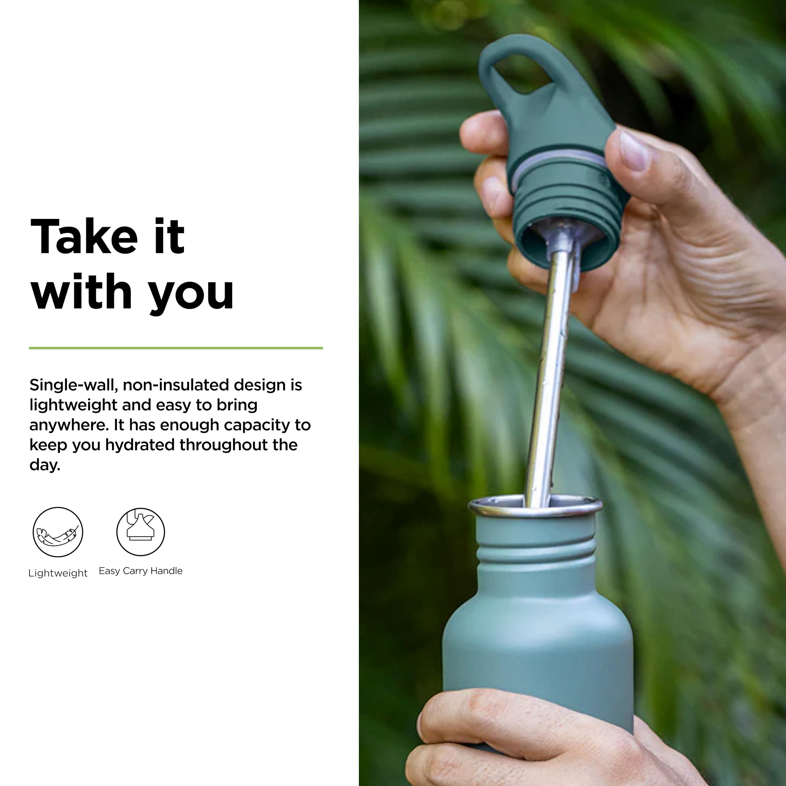 Amazon.com: Klean Kanteen 18 oz Classic Water Bottle with Flip