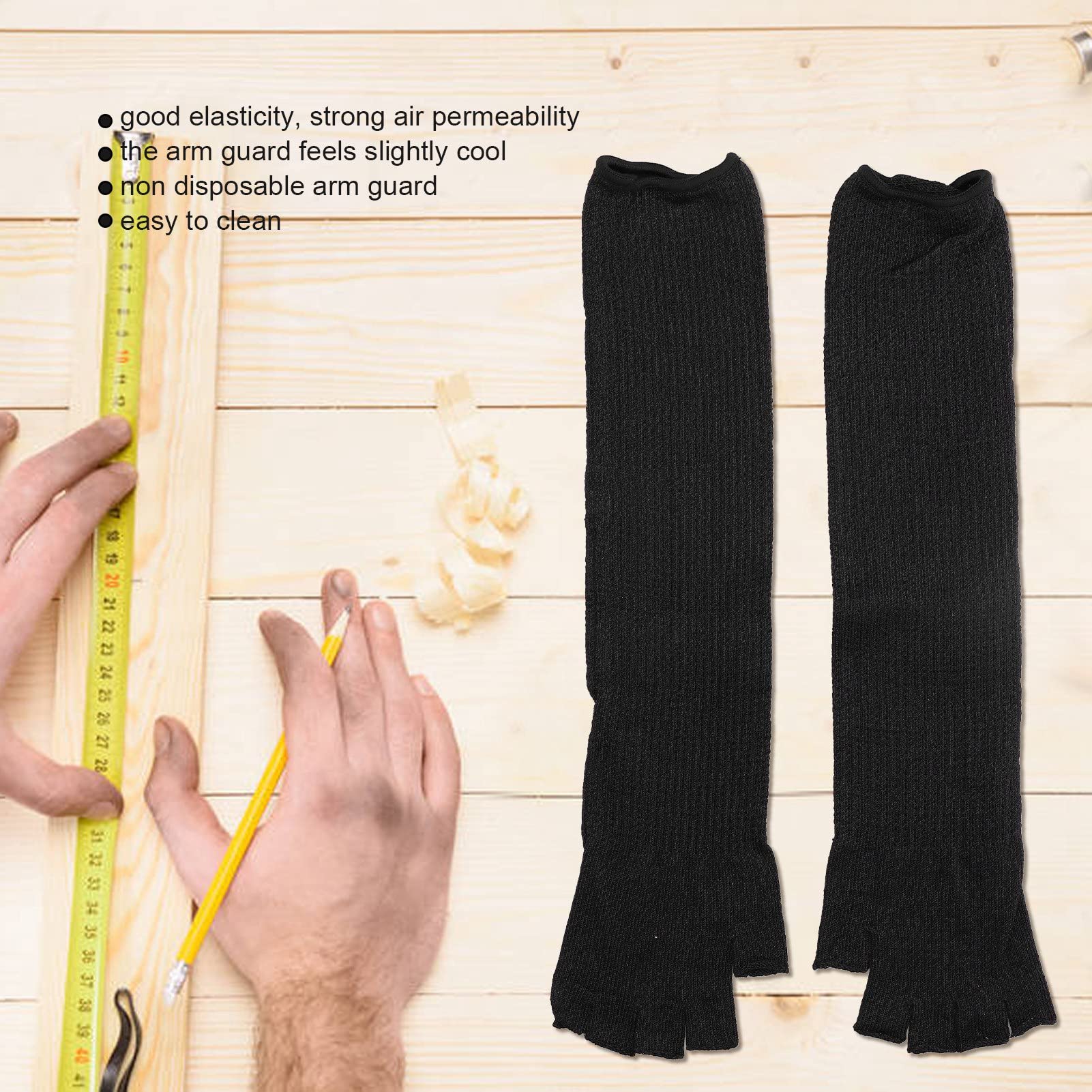 QANYEGN Anti Cut Half Finger Arm Cover Suitable, Cut Resist Sleeves - Image 4