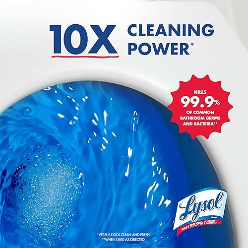 Miniatura 5 de Lysol Limpiador de inodoro, suministros de limpieza de baño de máxima potencia, gel limpiador de inodoro adherente, desinfectante y desodorizante,