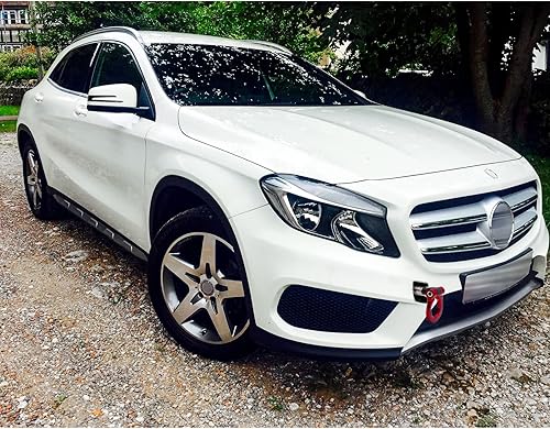 Miniatura 10 de Xotic Tech Sport Track Racing Style CNC - Gancho de remolque atornillado de aluminio compatible con Mercedes-Benz C E S M GLA GLK (Neo cromado)