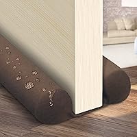 Vista 1 de Tope doble para puerta impermeable, tamaño ajustable de 30" a 36", protector de corrientes de aire, bloqueador de ruido y brisas para ventanas