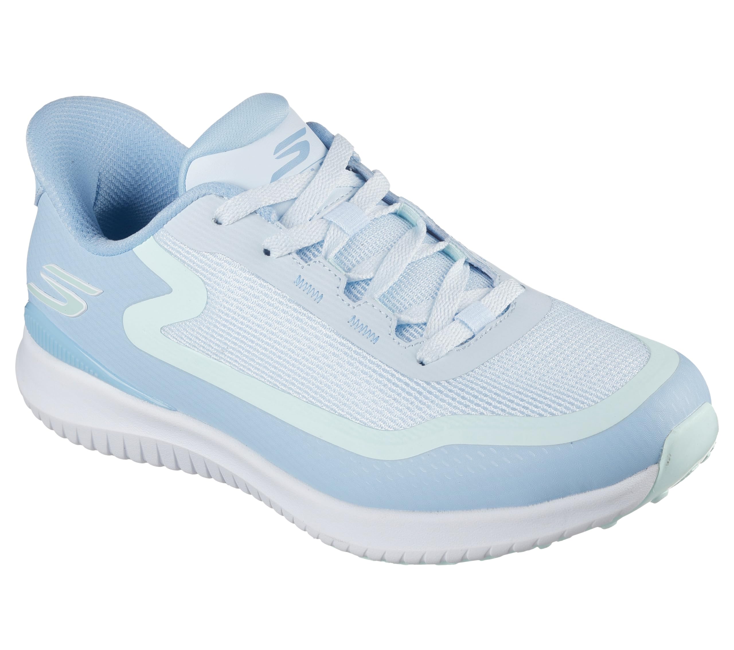 Skechers Golf Women's Flight Slip-in Spikeless Golf Shoe Sneaker, Light Blue, 10