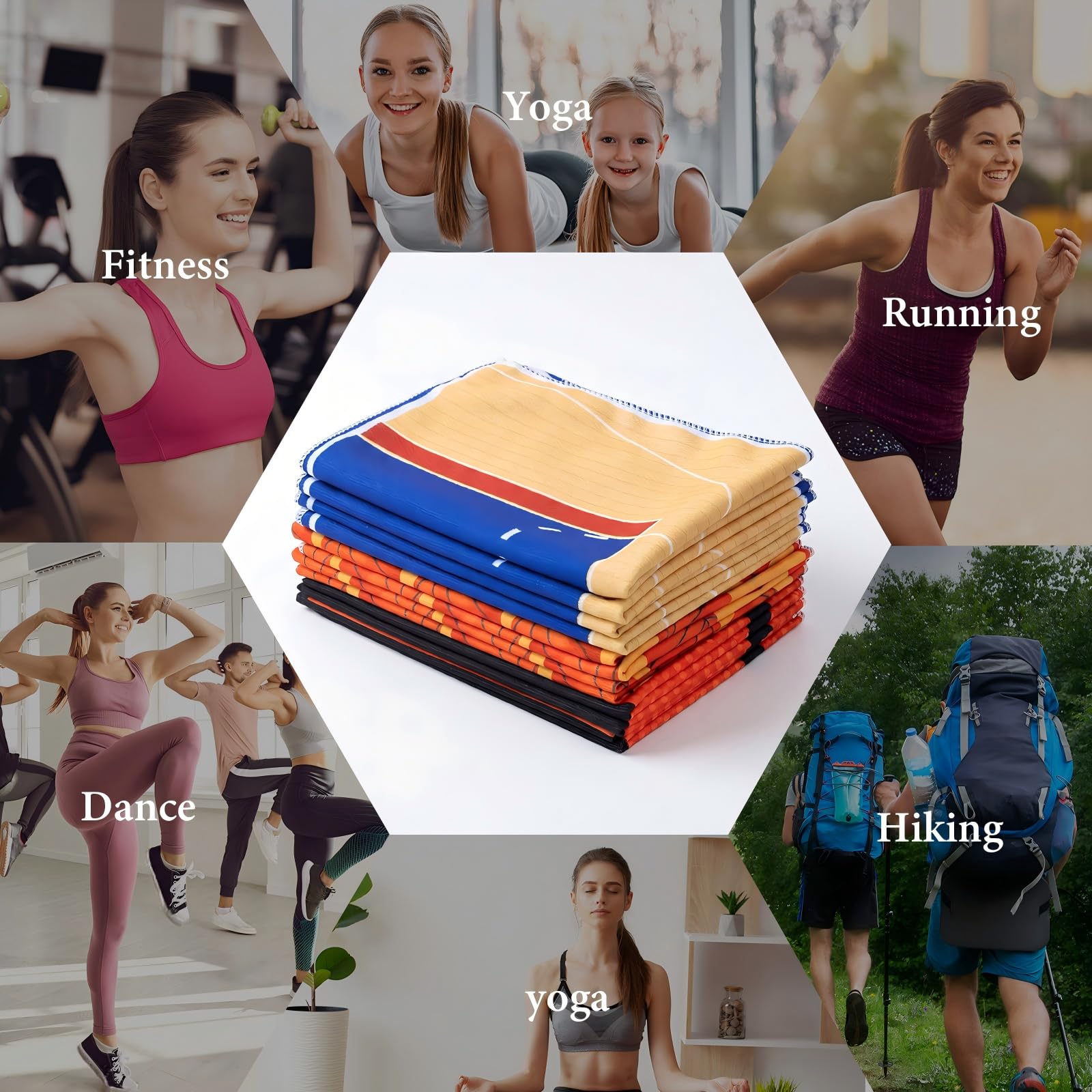 12 Pezzi Asciugamani rinfrescanti per Basket,Golf,Calcio,Sport,bomboniere per Feste a Tema Basket,Asciugamani rinfrescanti Traspiranti e Portatili,in Microfibra ad Asciugatura Rapida,32 x 12 Pollici,