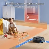 Robot aspirator cu funcție de mop Lubluelu L20, putere de aspirare 5500Pa, navigație laser LiDAR, 30 de zone interzise, WiFi/Aplicație/Alexa, păr de animale, pardoseli dure, covoare 5